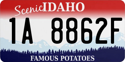 ID license plate 1A8862F