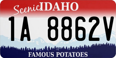 ID license plate 1A8862V