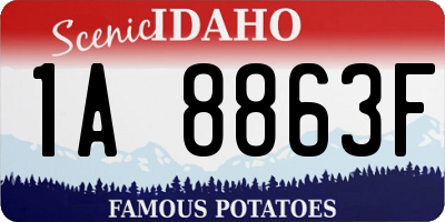ID license plate 1A8863F
