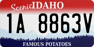 ID license plate 1A8863V