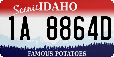 ID license plate 1A8864D