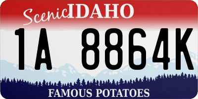 ID license plate 1A8864K