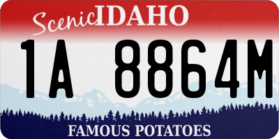 ID license plate 1A8864M
