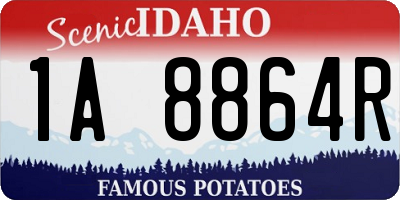 ID license plate 1A8864R