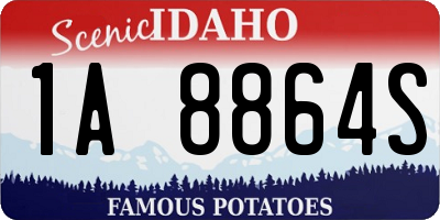 ID license plate 1A8864S