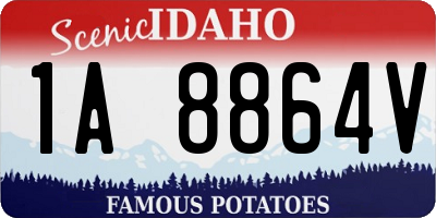 ID license plate 1A8864V