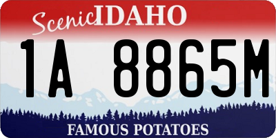 ID license plate 1A8865M