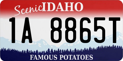 ID license plate 1A8865T