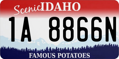 ID license plate 1A8866N