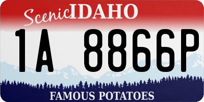 ID license plate 1A8866P