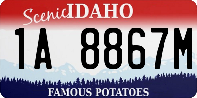 ID license plate 1A8867M
