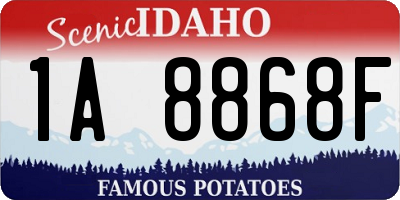 ID license plate 1A8868F