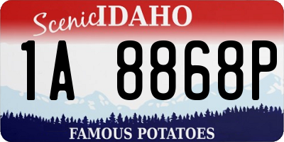 ID license plate 1A8868P