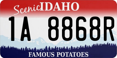 ID license plate 1A8868R