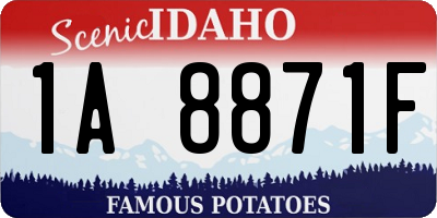 ID license plate 1A8871F