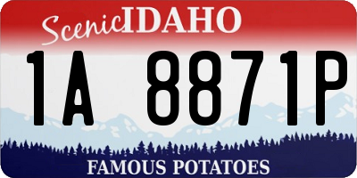 ID license plate 1A8871P