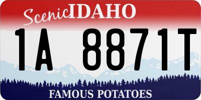 ID license plate 1A8871T