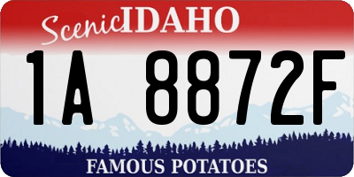 ID license plate 1A8872F