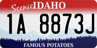 ID license plate 1A8873J