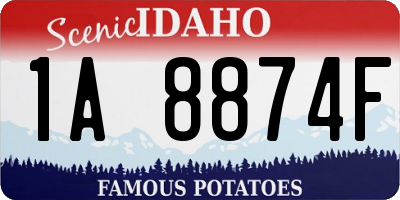 ID license plate 1A8874F
