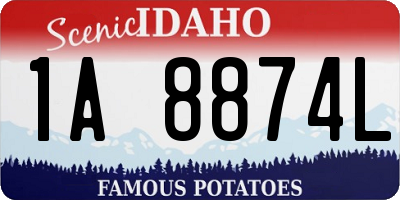 ID license plate 1A8874L