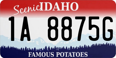 ID license plate 1A8875G