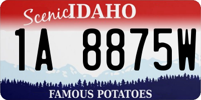 ID license plate 1A8875W