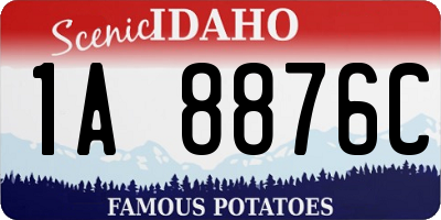 ID license plate 1A8876C