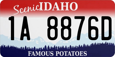 ID license plate 1A8876D
