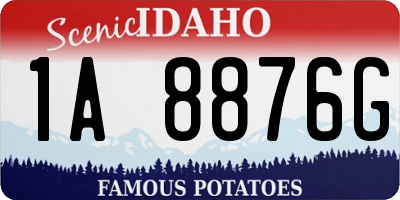 ID license plate 1A8876G