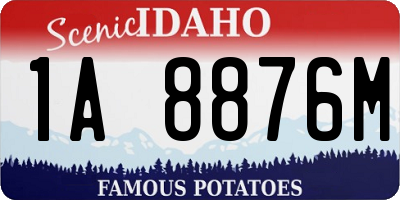 ID license plate 1A8876M