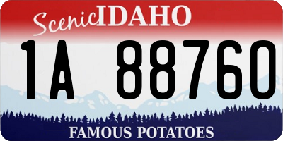 ID license plate 1A8876O