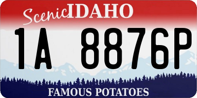 ID license plate 1A8876P