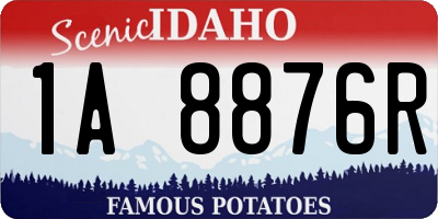 ID license plate 1A8876R