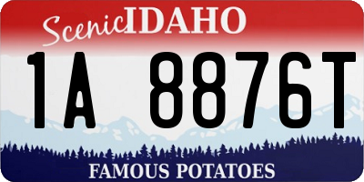 ID license plate 1A8876T