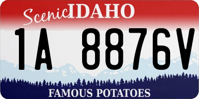 ID license plate 1A8876V