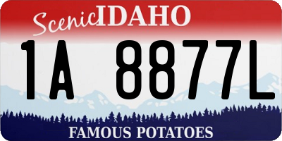 ID license plate 1A8877L