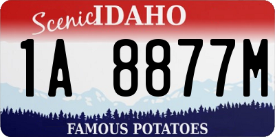 ID license plate 1A8877M