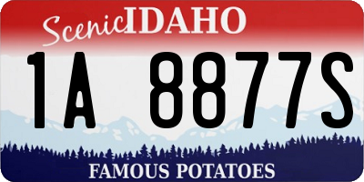 ID license plate 1A8877S