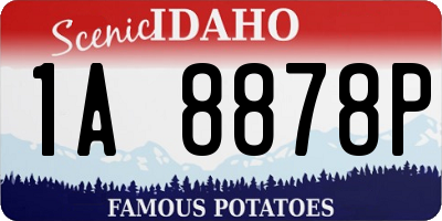ID license plate 1A8878P