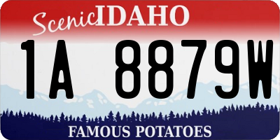 ID license plate 1A8879W