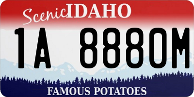 ID license plate 1A8880M