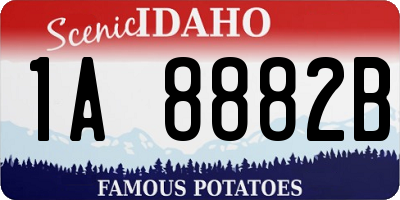 ID license plate 1A8882B
