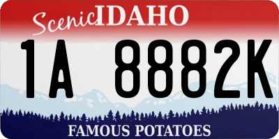 ID license plate 1A8882K