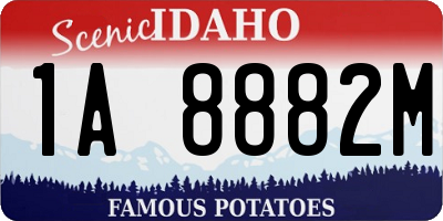 ID license plate 1A8882M