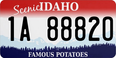 ID license plate 1A8882O