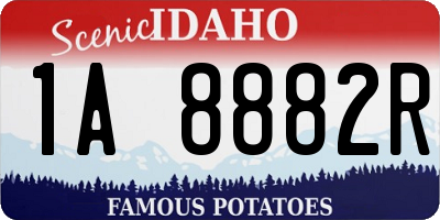 ID license plate 1A8882R