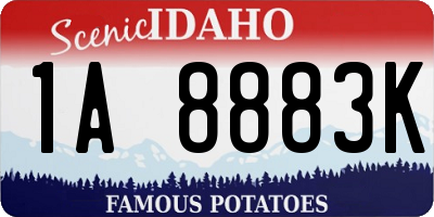 ID license plate 1A8883K