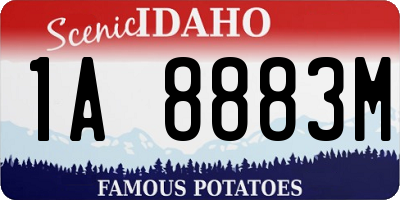 ID license plate 1A8883M
