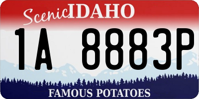 ID license plate 1A8883P